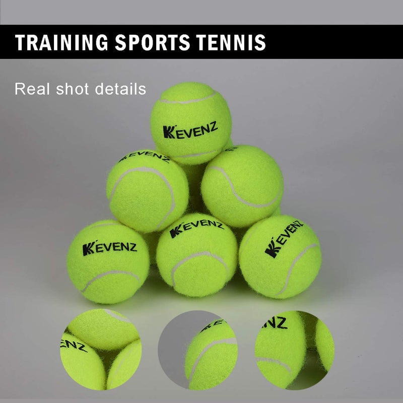 KEVENZ Professional Tennis Balls, Highly Elasticity, More Durable, for Competiton and Training, Pack of 12 (Green-4Cans, 12 Balls) - Image 2